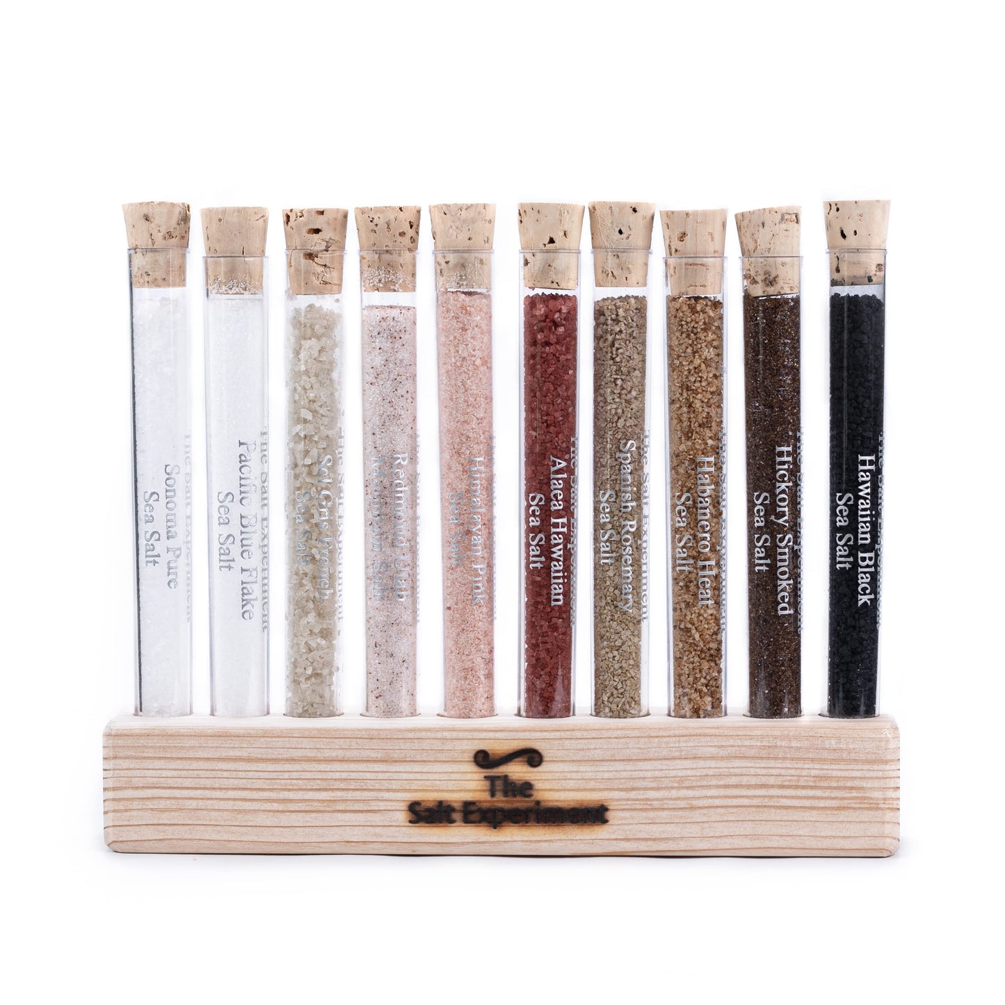 The Salt Experiment Gourmet Salt Gift Set - 10 Natural Finishing Salts - 1 Ounce (Pack of 10) - Model 10-C