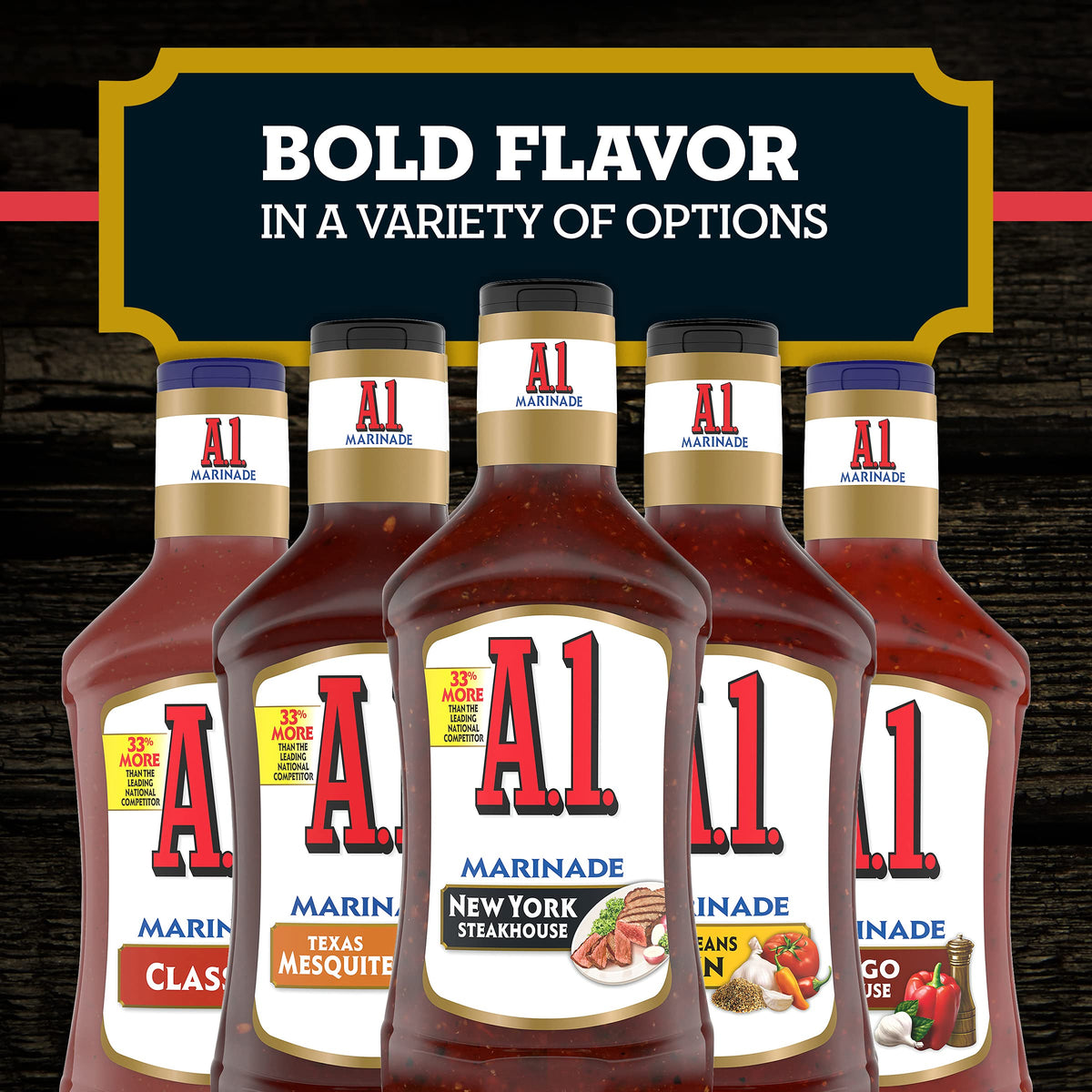 A.1. Steakhouse New York Marinade (16 Oz Bottles, Pack Of 6)