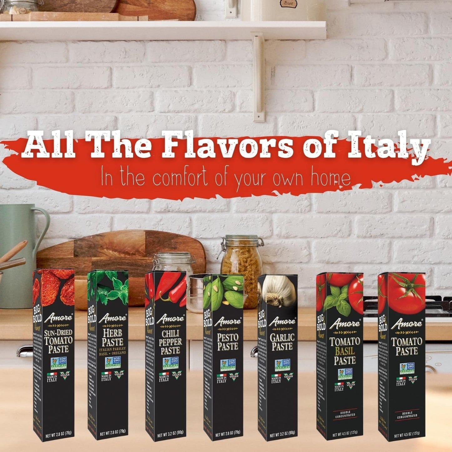 Amore Vegan Garlic Paste In A Tube - Non Gmo Certified And Made In Italy (Pack Of 1)