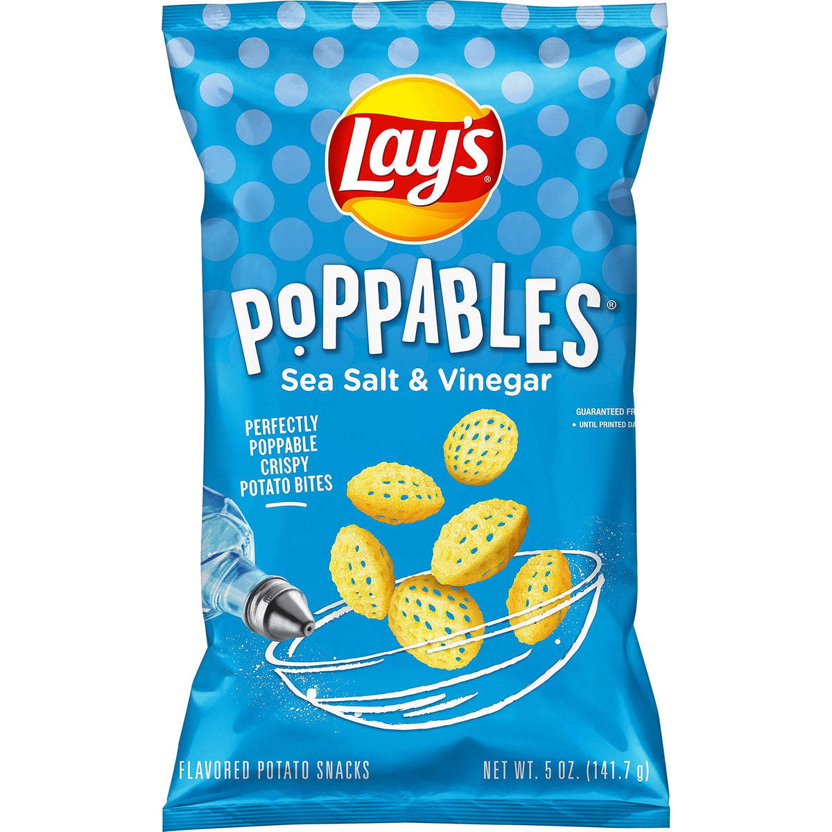 Lays Poppables Salt & Vinegar Flavored Potato Chips, 5 Oz