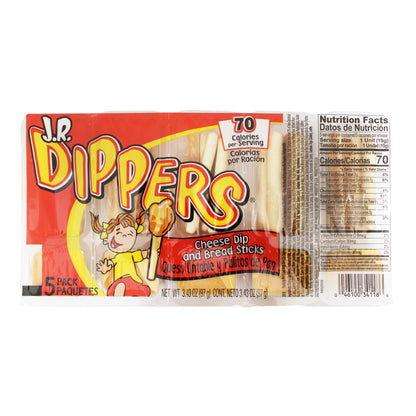 J.R. Dippers Cheese Dip & Bread Sticks Snacks (1 Pack)