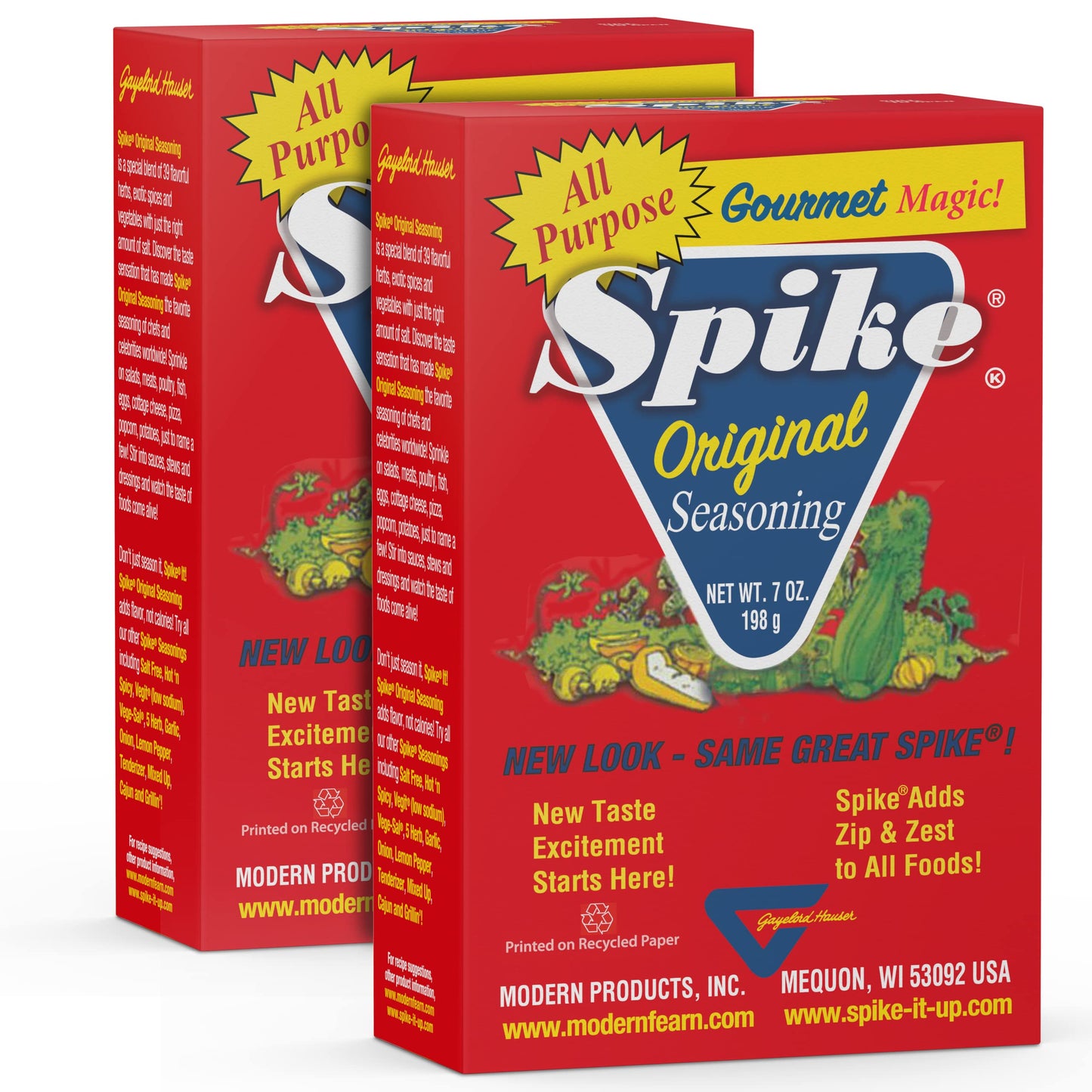 Spike Original Gourmet Magic Seasoning Salt Blend - All-Purpose Seasoning for Cooking, 7 Oz (Pack of 2)