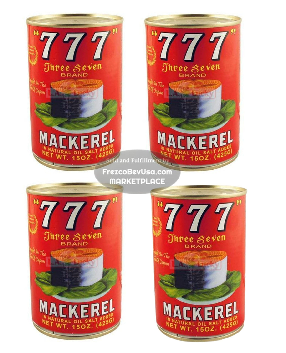 777 Mackerel Fiji Tin Fish (Pack Of 4 X 15 Oz) Top-Grade Quality Mackerel In Oil And Full Of Flavor
