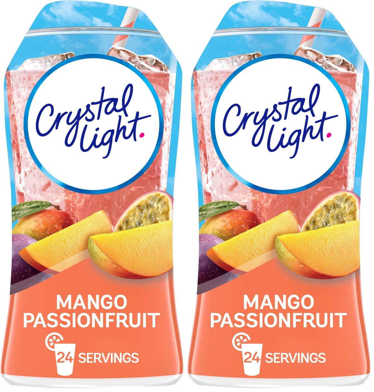 Crystal Light Sugar-Free Zero Calorie Liquid Water Enhancer - Mango Passionfruit Water Flavor Drink Mix (1.62 fl oz Bottle) (Pac