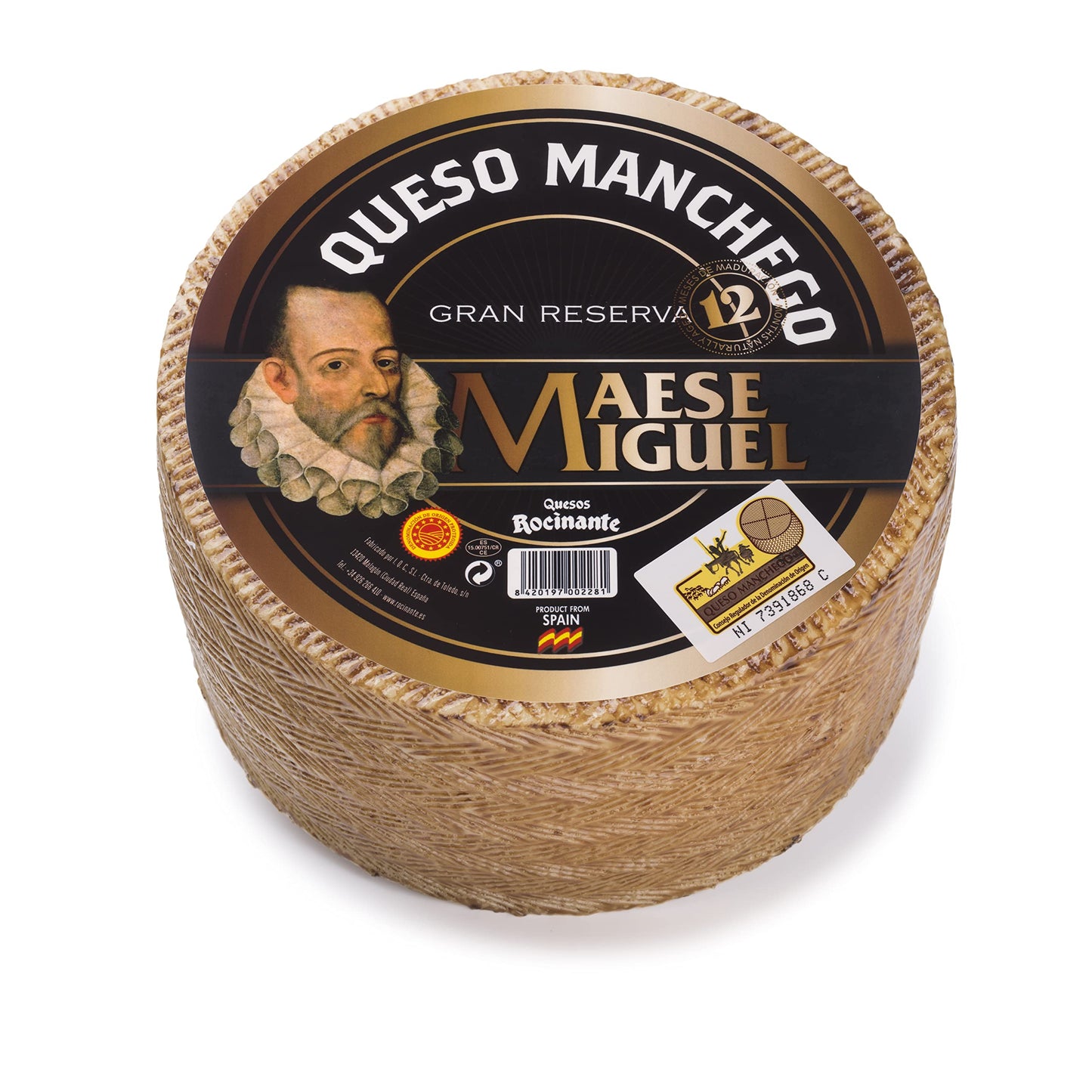Manchego Reserve (Extra Aged) - Whole Wheel (7 lb) | Authentic Spanish Sheeps Milk Cheese  12 Months Aged