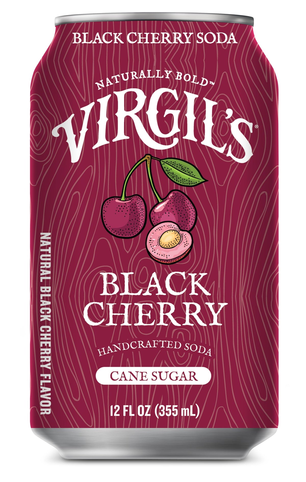 Virgils Handcrafted Black Cherry Soda - Tang Bold Flavor - 12oz Cans, 24 Pack