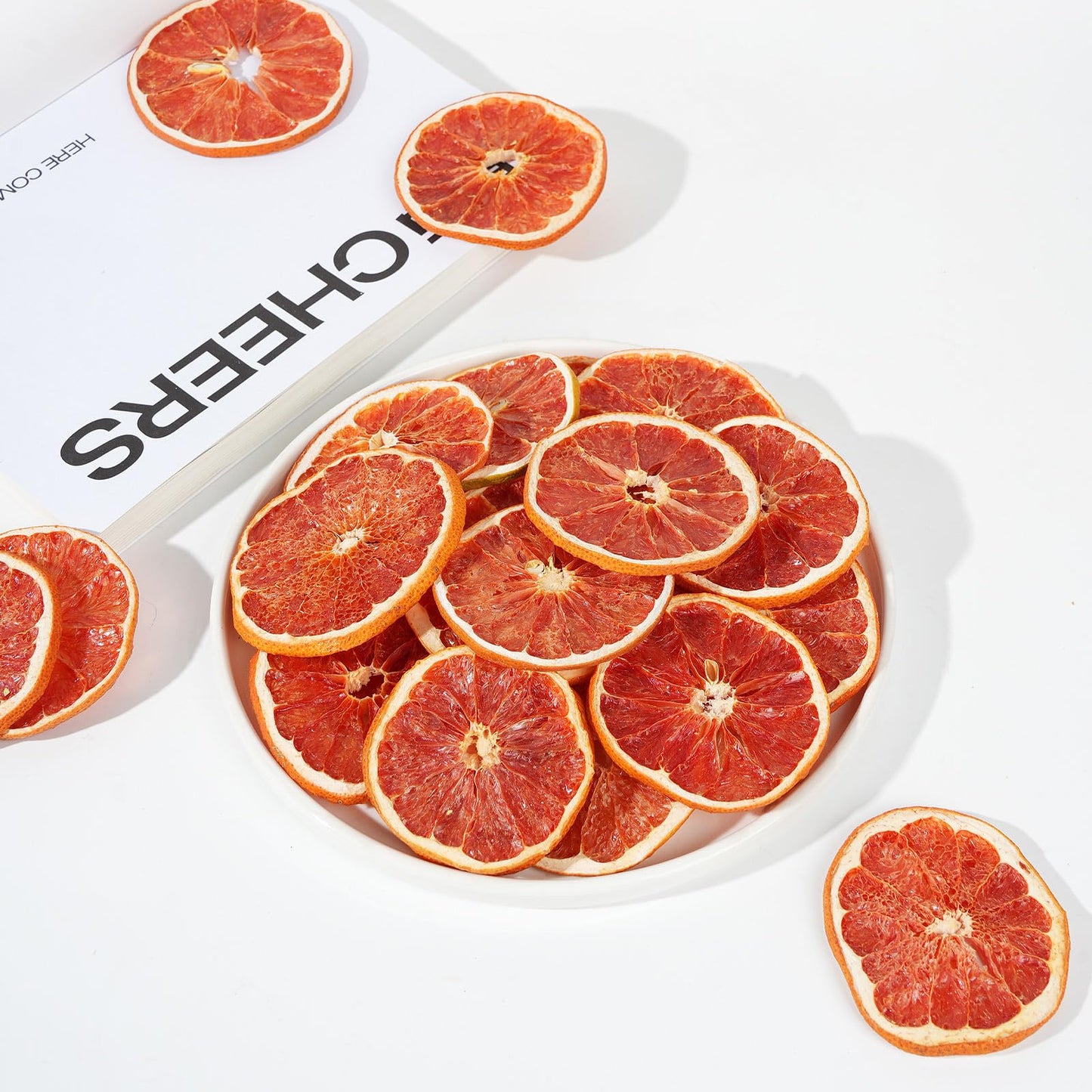 Dried Grapefruit Slices,Dehydrated Grapefruit Slices 8.82Oz/250G Perfect For Cocktails,Fruit Tea, Garland, Crafts And Baking Swe