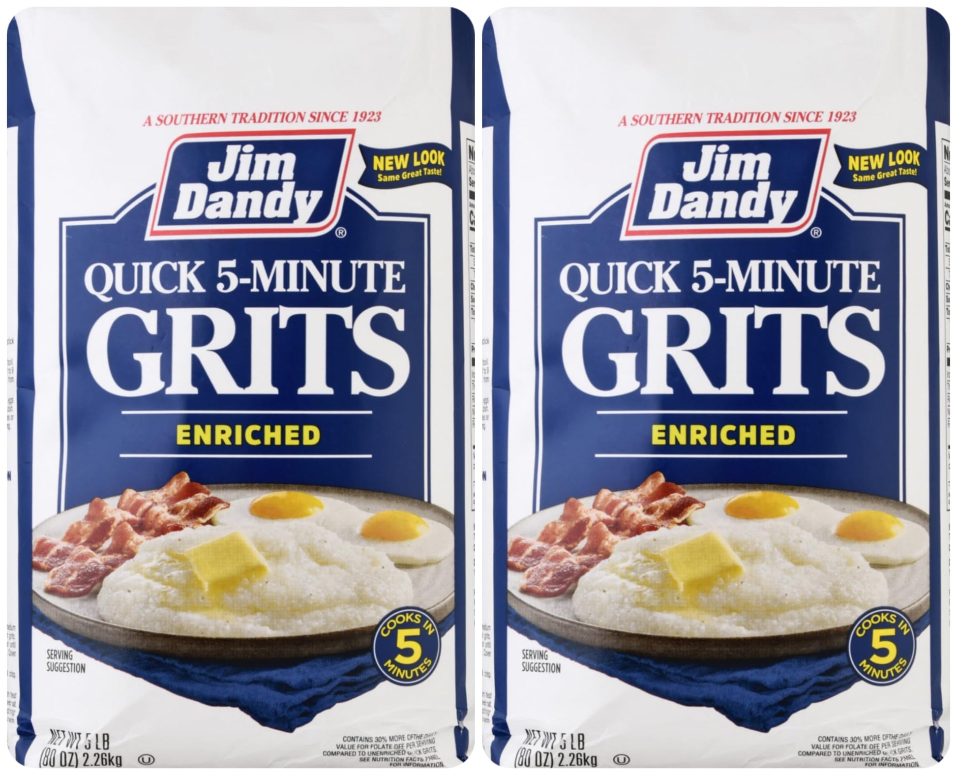 Jim Dandy Enriched Quick Grits, 5 lb Bag (Pack of 2)