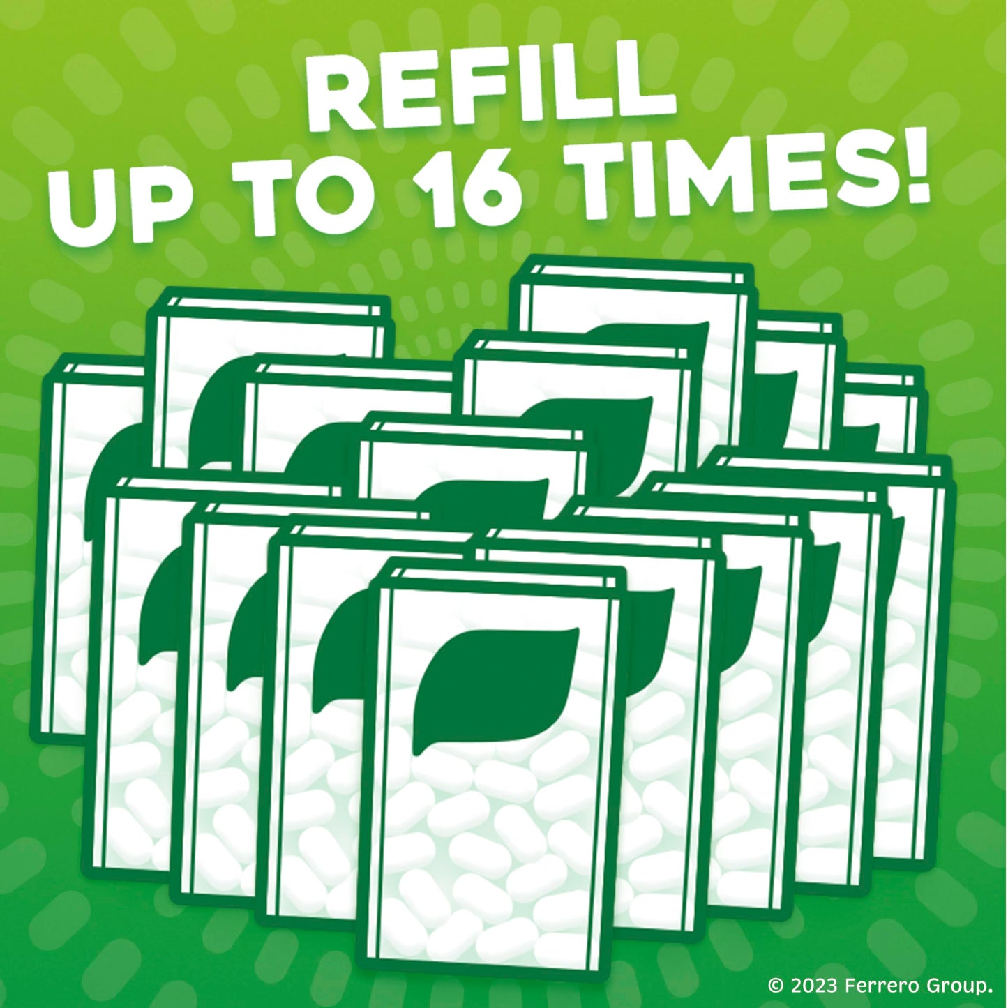 Tic Tac Bulk Resealable Refill Bag, Freshmint Breath Mints, On-The-Go Refreshment, Includes Empty Refillable Pack, 17.2 oz