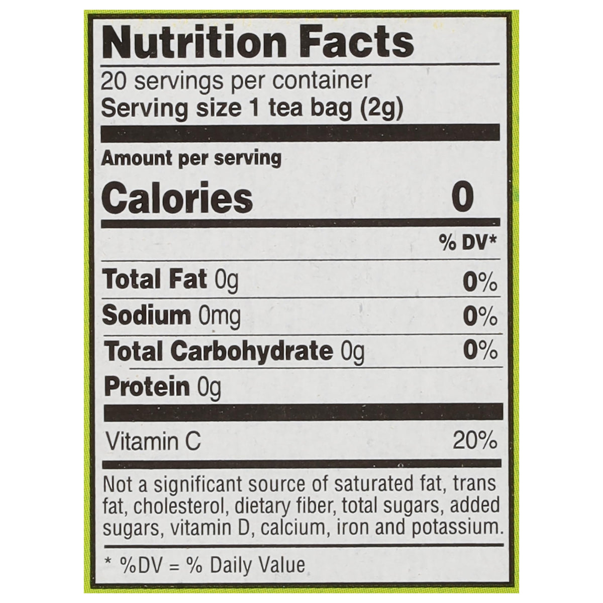 Celestial Seasonings Green Tea, Decaffeinated, 20 Tea Bags, Pack of 6, Model 50307