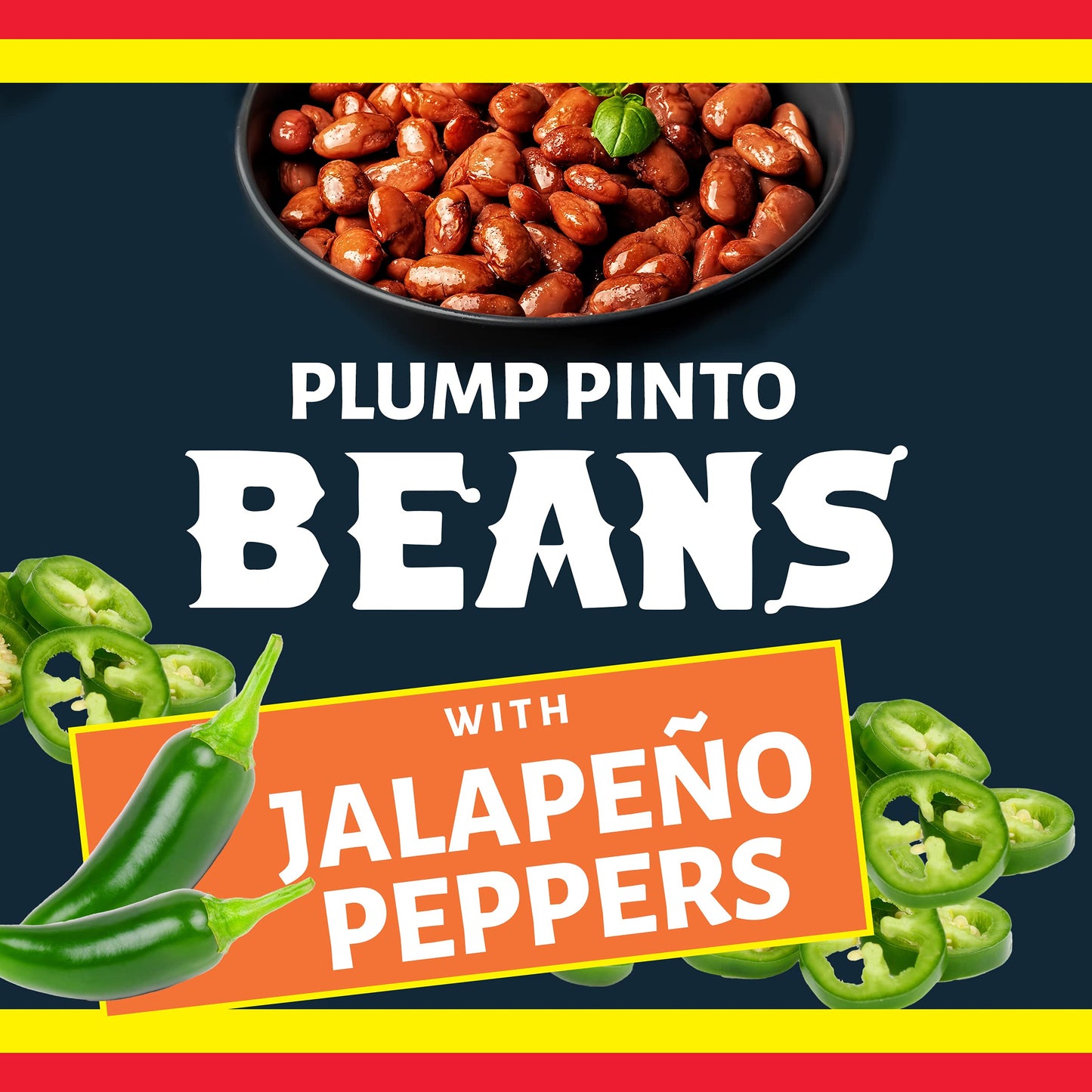 Ranch Style Pinto Beans With Jalapeno Peppers, Canned Beans, 15 OZ