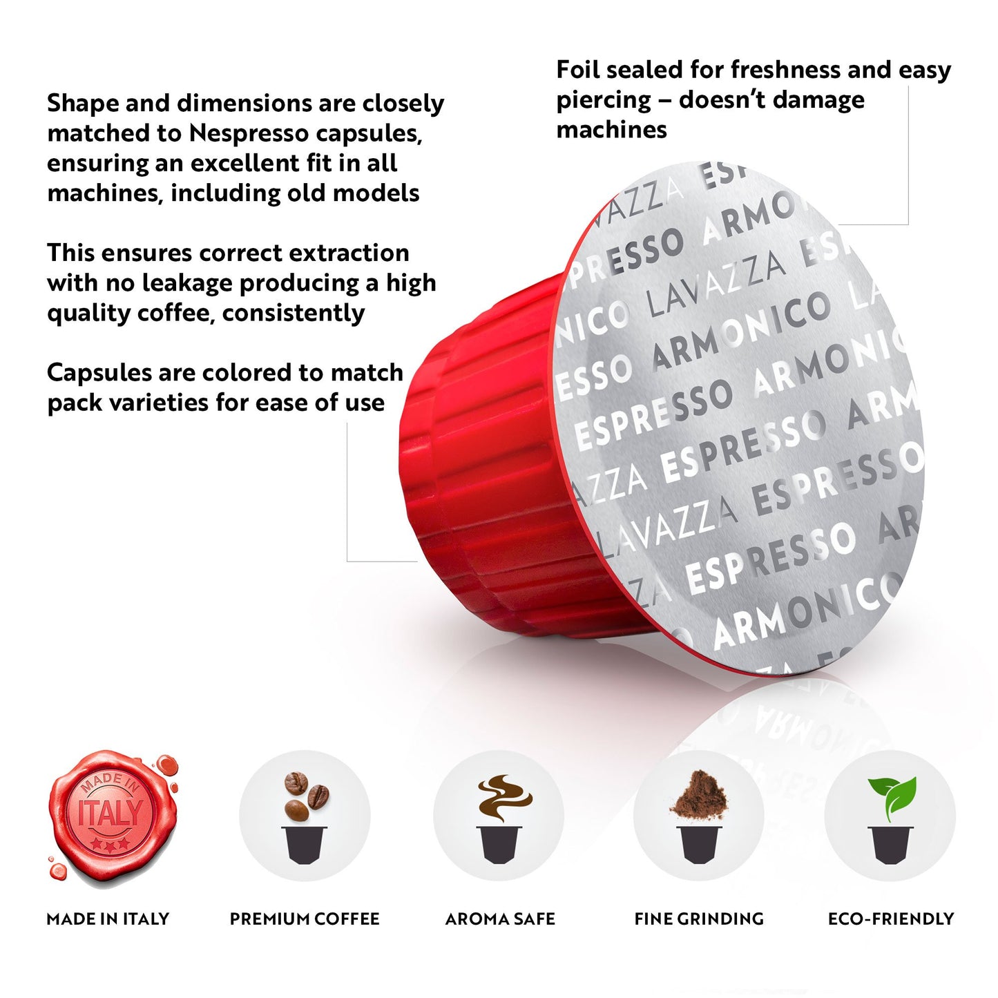 Lavazza Espresso Coffee Variety Pack compact pieces for Nespresso Original Machines, 120 Count, 10 Count (Pack of 12)