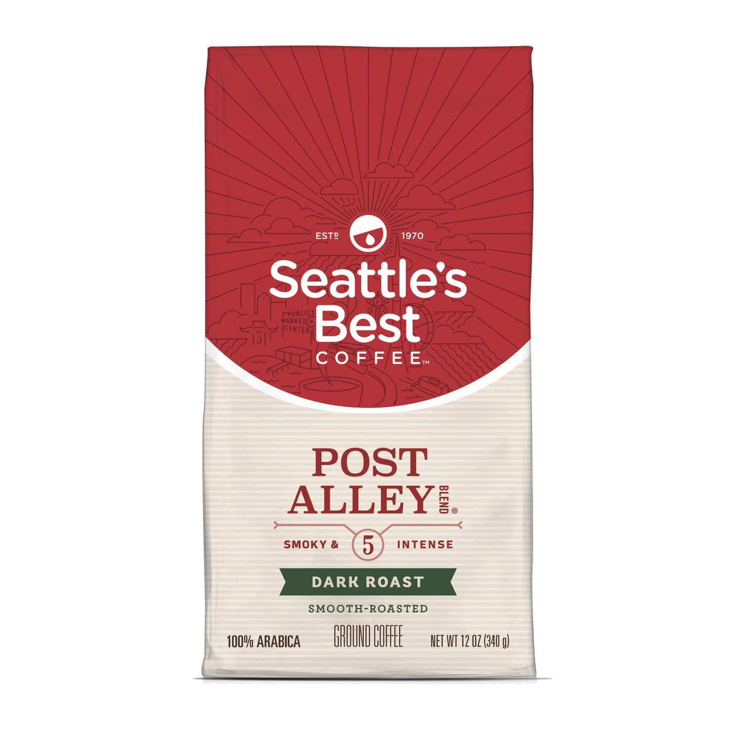 Seattle'S Best Coffee Post Alley Blend (Previously Signature Blend No. 5) Dark Roast Ground Coffee, 12 Ounce (Pack Of 1)