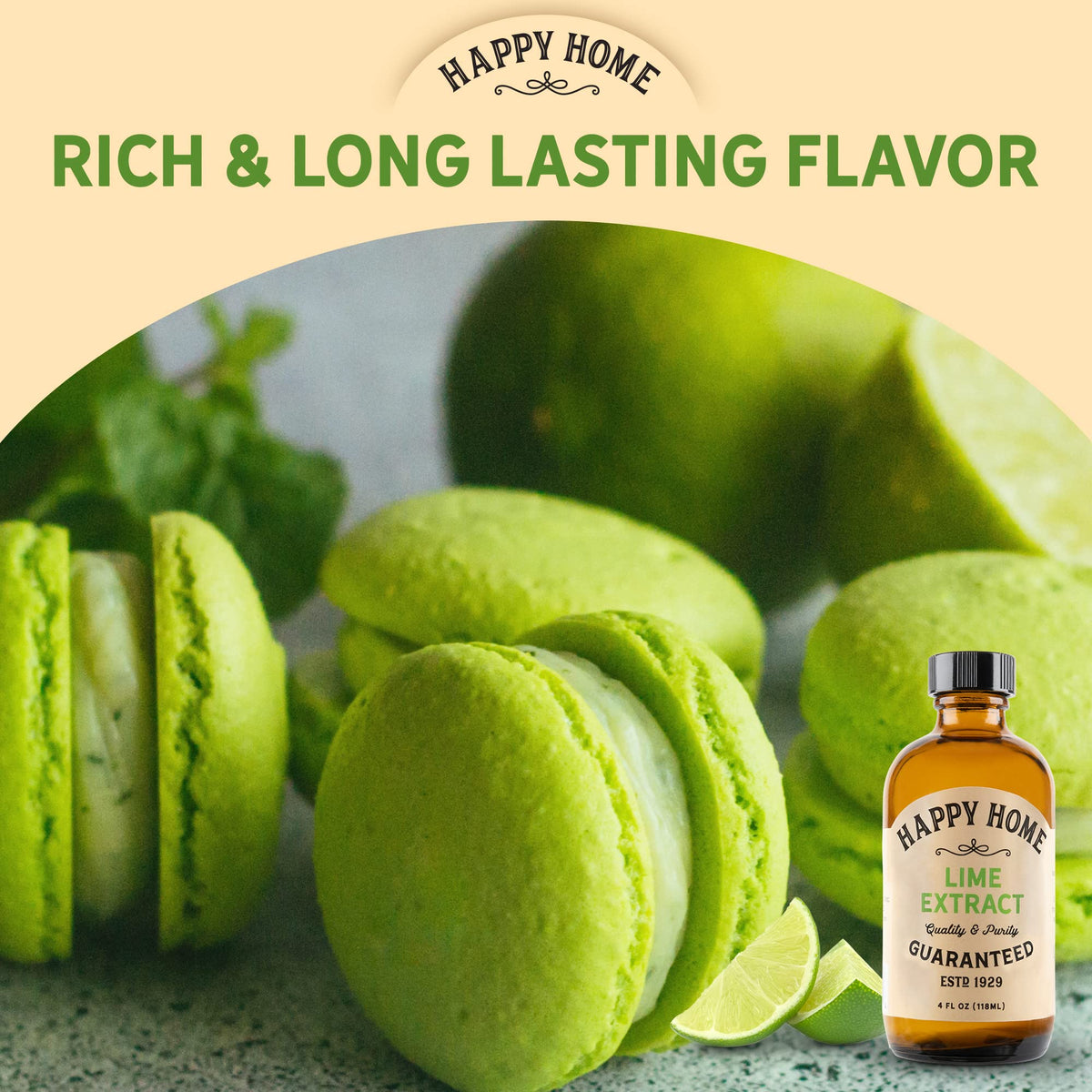 Happy Home Natural Lime Flavor - Certified Kosher, 4 oz.