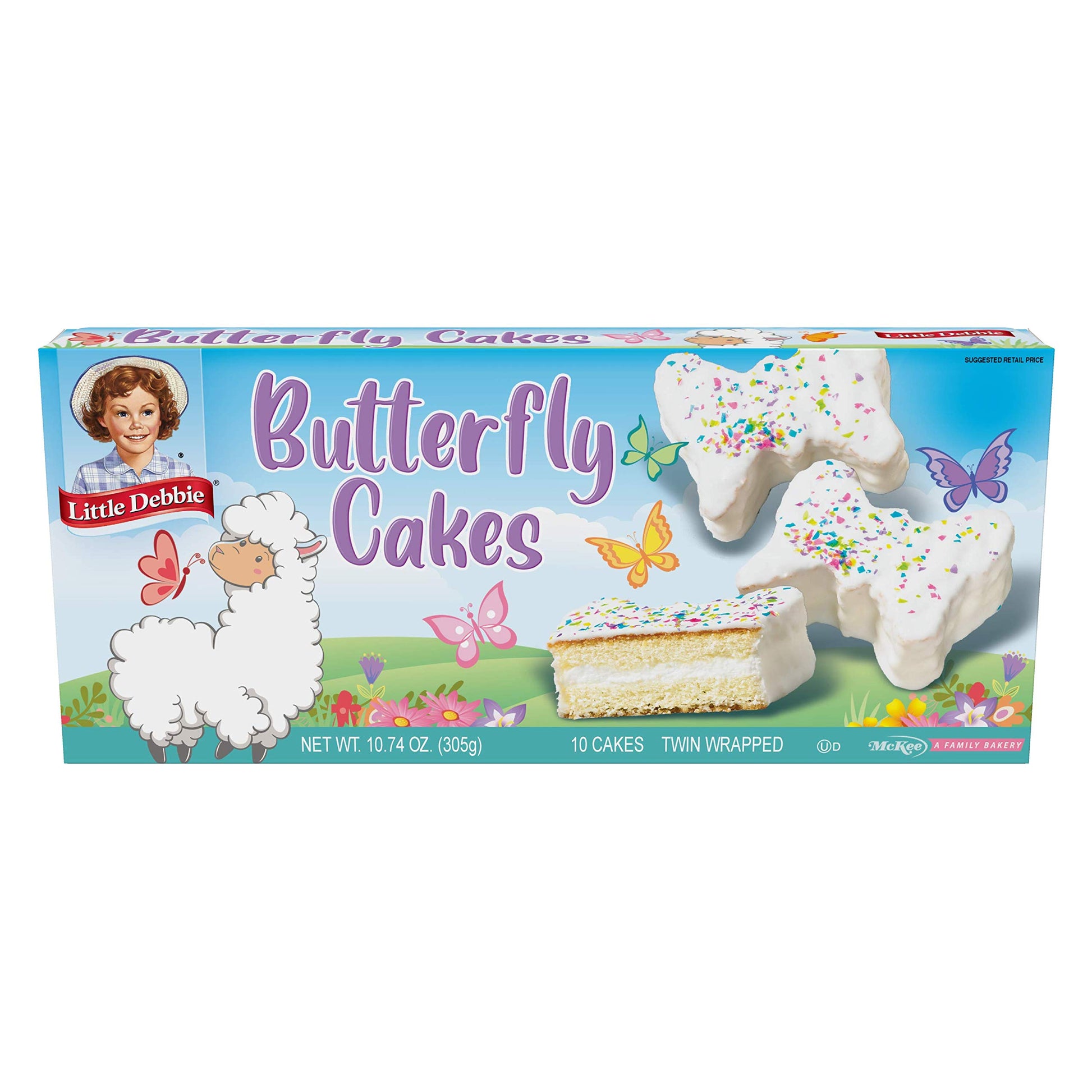 Little Debbie Butterfly Cakes, 10 Twin Wrapped Cakes, 10.74 OZ Box
