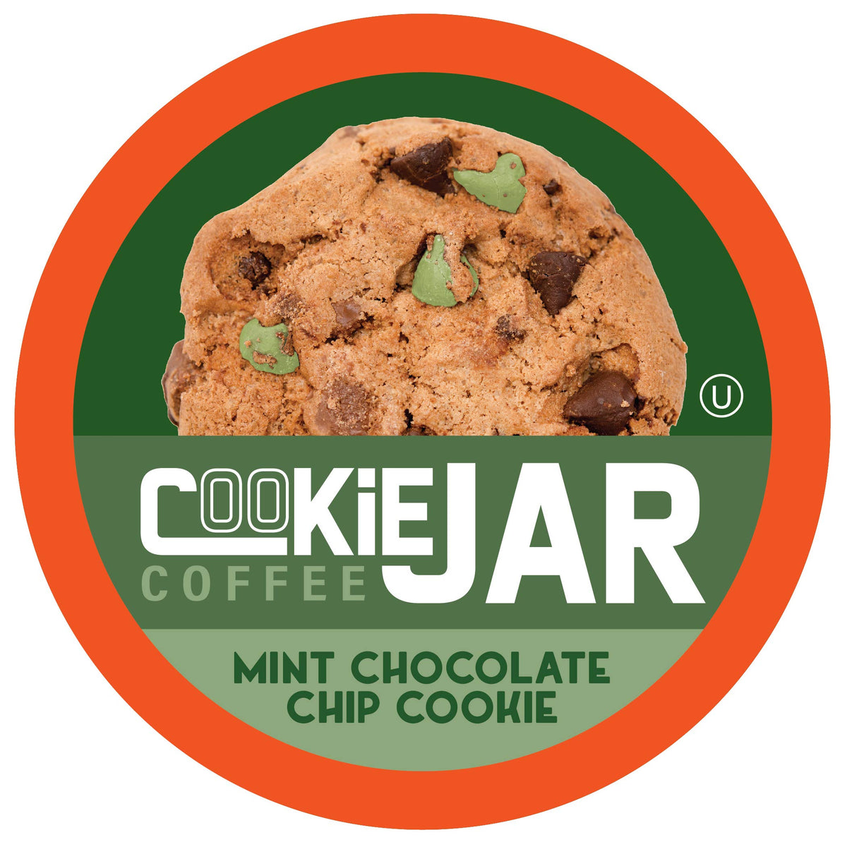 Cookie Jar Mint Chocolate Chip Flavored Coffee Pods, 40 Count, Compatible with Keurig K-Cup, Recyclable Pods
