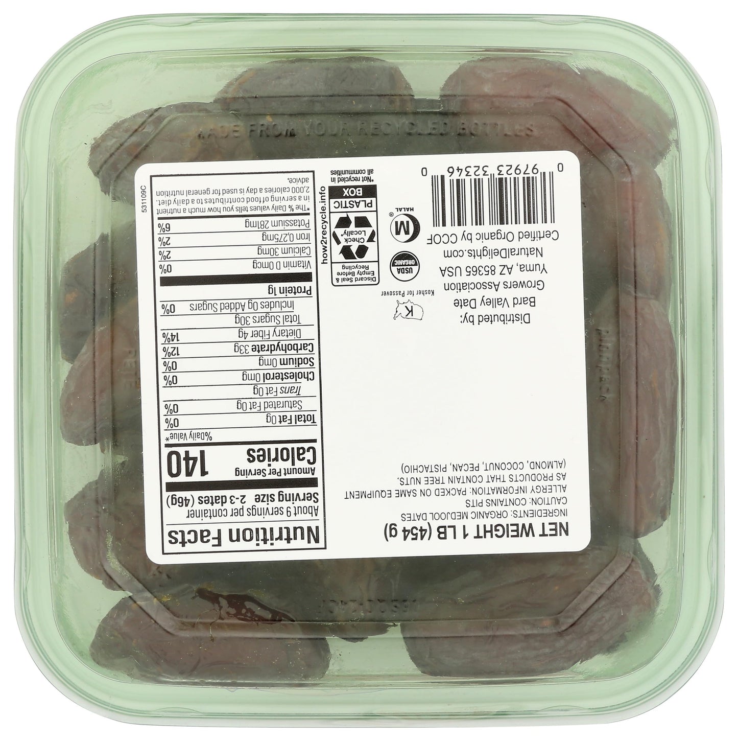 Natural Delights Fresh Medjool Dates (1 lb.) | Great Snacks for Adults and Kids | Non-GMO Verified | Superfood | No Sugar Added