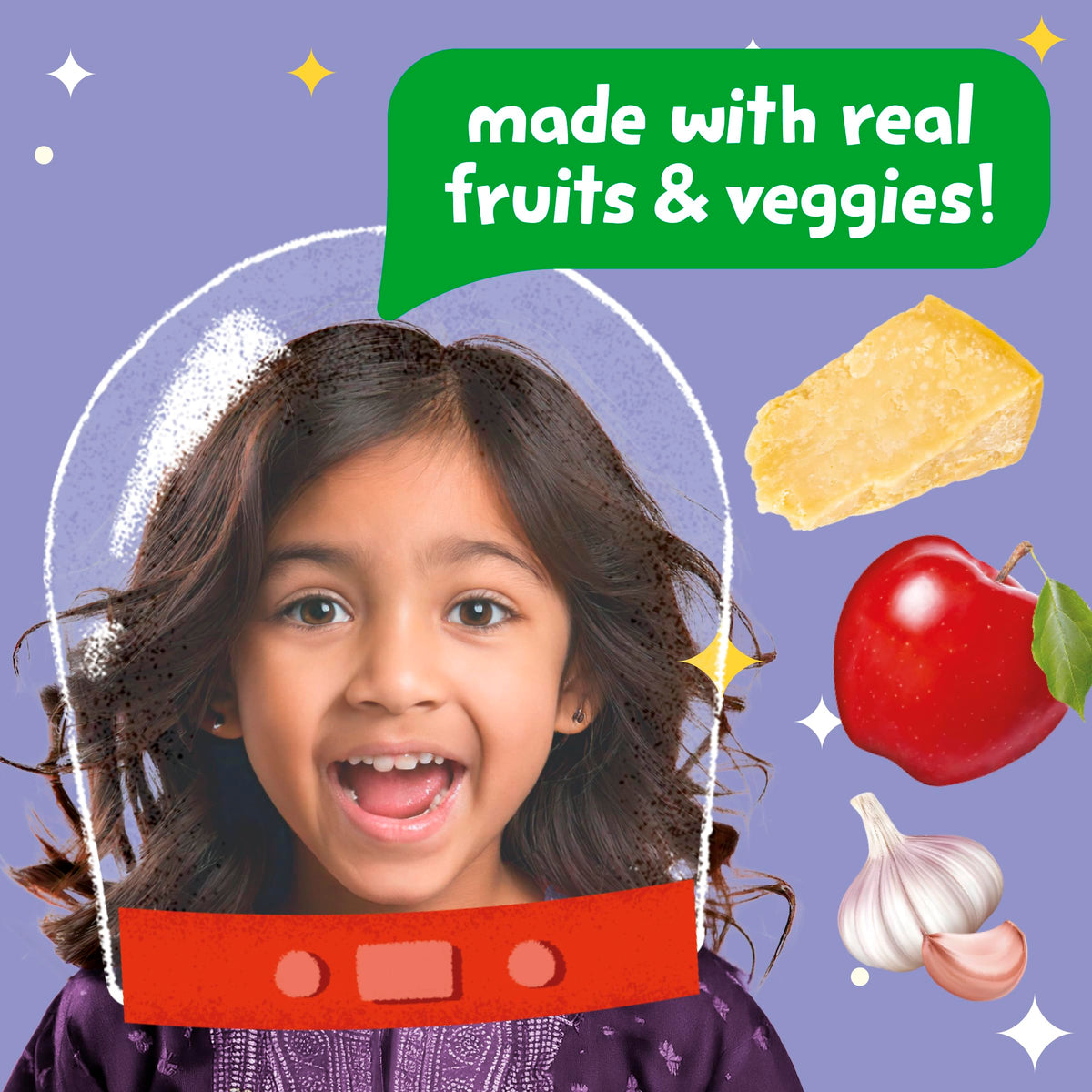 Get'Ems! From Gerber, Snacks For Kids, Parmesan Space Crackers, Made With Real Veggies & Fruits, Iron & Vitamin E - 4 Pack