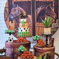 1 Pcs My 3Rd Rodeo Cake Topper Brown Glitter Cactus Third Birthday Cake Pick Decoration For Western Little Cowboy Theme Baby Sho
