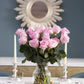 KaBloom Flowers - Mothers Day Collection - Bouquet of 18 Fresh Pink Roses (Farm-Fresh  Long-Stem) with Vase|Gift for Birthday  Anniversary  Thank You  Valentine  Mothers Day Fresh Flowers