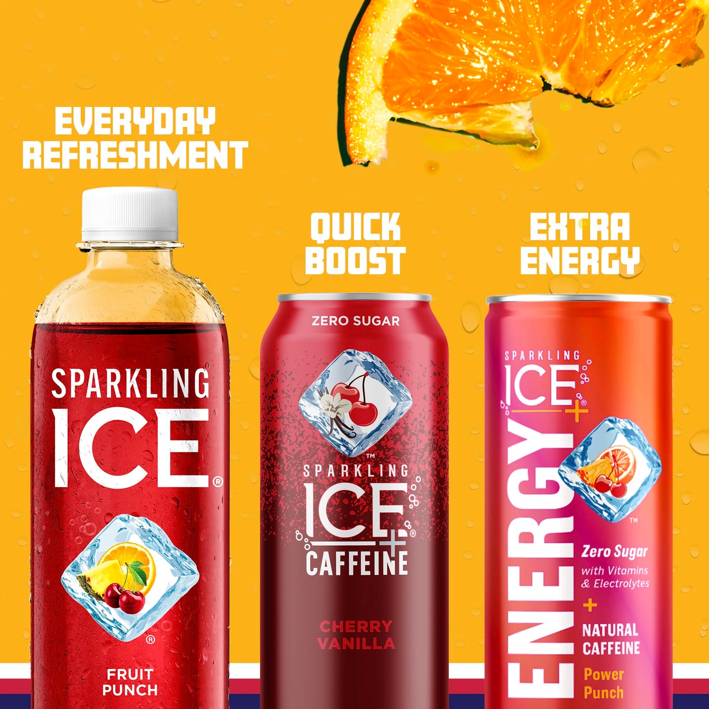 Sparkling Ice Fruit Punch Sparkling Water, Zero Sugar, 17 Fl Oz Bottles, Pack of 12