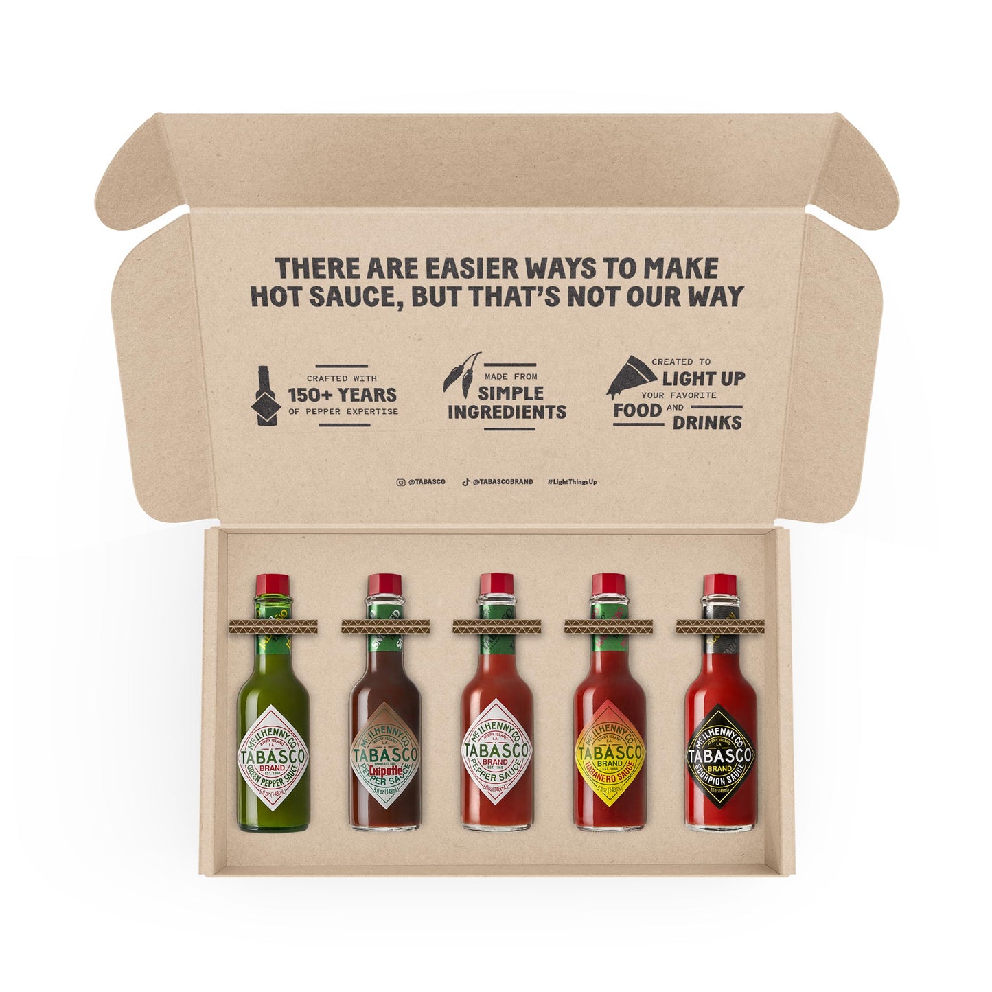 TABASCO Brand Hot Sauce Variety Pack, Gift Set Includes Five Different 5 Fl Oz Tabasco Hot Sauce Flavors, Perfect for Eggs, Pizz