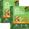 IQBAR Brain and Body Plant Protein Bars - Matcha Chai - 24 Count, Low Carb, High Fiber, Gluten Free, Healthy Vegan Snacks - Low 