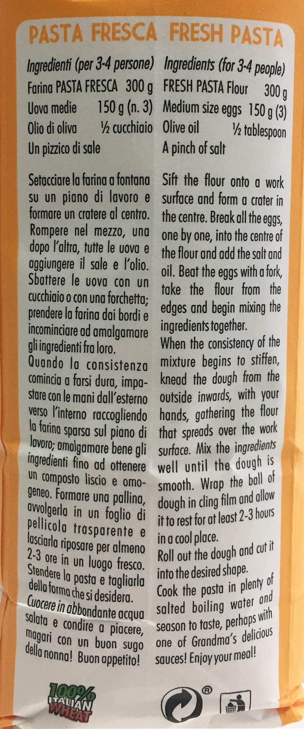 Paolo Mariani Type 00 Flour For Fresh Pasta And Gnocchi 2.2 Lbs
