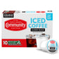 Community Coffee Classic Black  10 Keurig Iced Coffee Pods  Dark Roast  Compatible with all K-Cup malt-inspired  10 Count (Pack of 1)