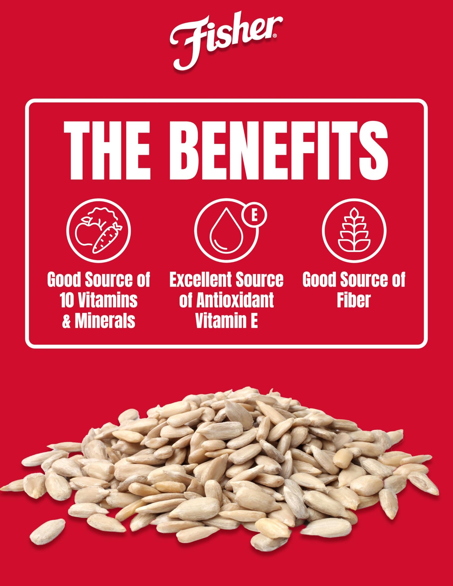 Fisher Dry Roasted Sunflower Seeds Kernels with Sea Salt  7.25 oz  Sunflower Seeds to Eat  Gluten-Free  No Sugar Added  Crunchy Snacks for mature-themeds  Perfect for Salads  Yogurt  & On-the-Go Snacking