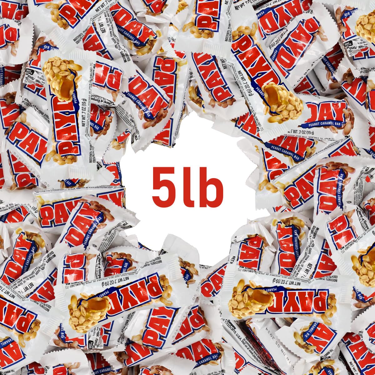 Peanut Caramel Candy Bars Snack Size 5Lb Bulk for Home Snacking, Movie, or Office Break Hours - Delicious Individually Wrapped P