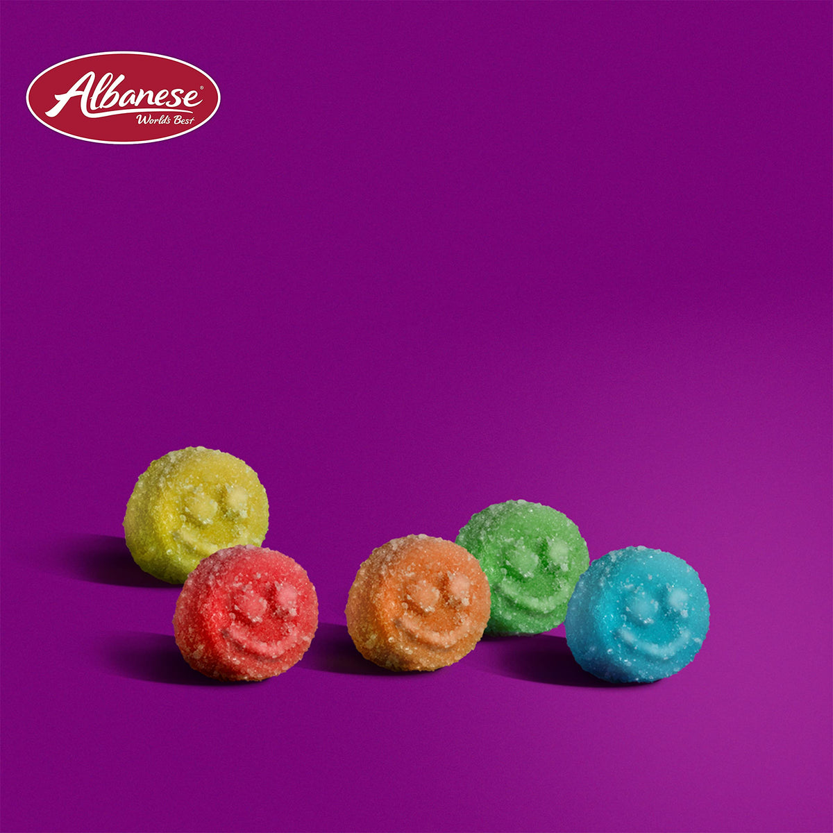 Albanese Sour Gummi Poppers, 4.5lbs Candy, Orange and Blue, Model 50126