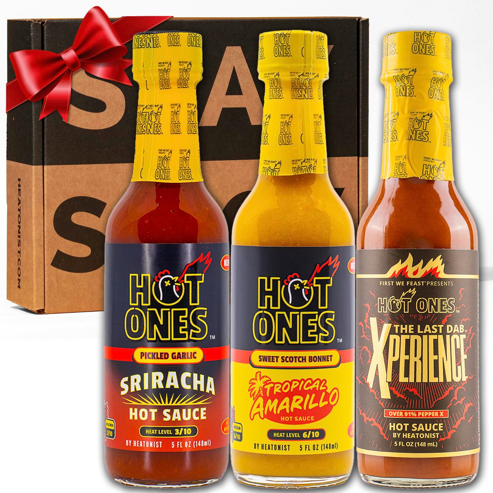 Hot Ones Hot Sauce Challenge Set - Season 27 Trio - Hot Sauces Gift Set - Variety Pack - Made With Natural Ingredients - Unique Small Batch Sampler - 5 Fl Oz Bottles (3-Pack)