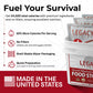 Legacy Food Storage 60 Serving Emergency Food Supply Bucket, 10 Entrees, 4 Breakfasts, 24,520 Total Calories, Shelf Stable Breakfast Lunch & Dinner, Freeze Dried Survival Meals For Mre Camping, Hiking, Prepping