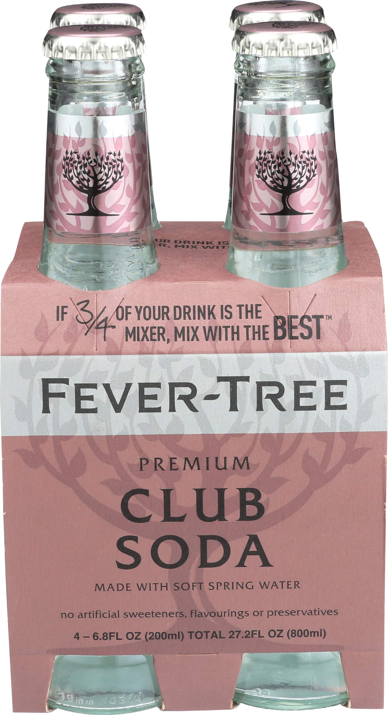 Fever-Tree Club Soda, 6.8 Fl Oz (Pack of 4)