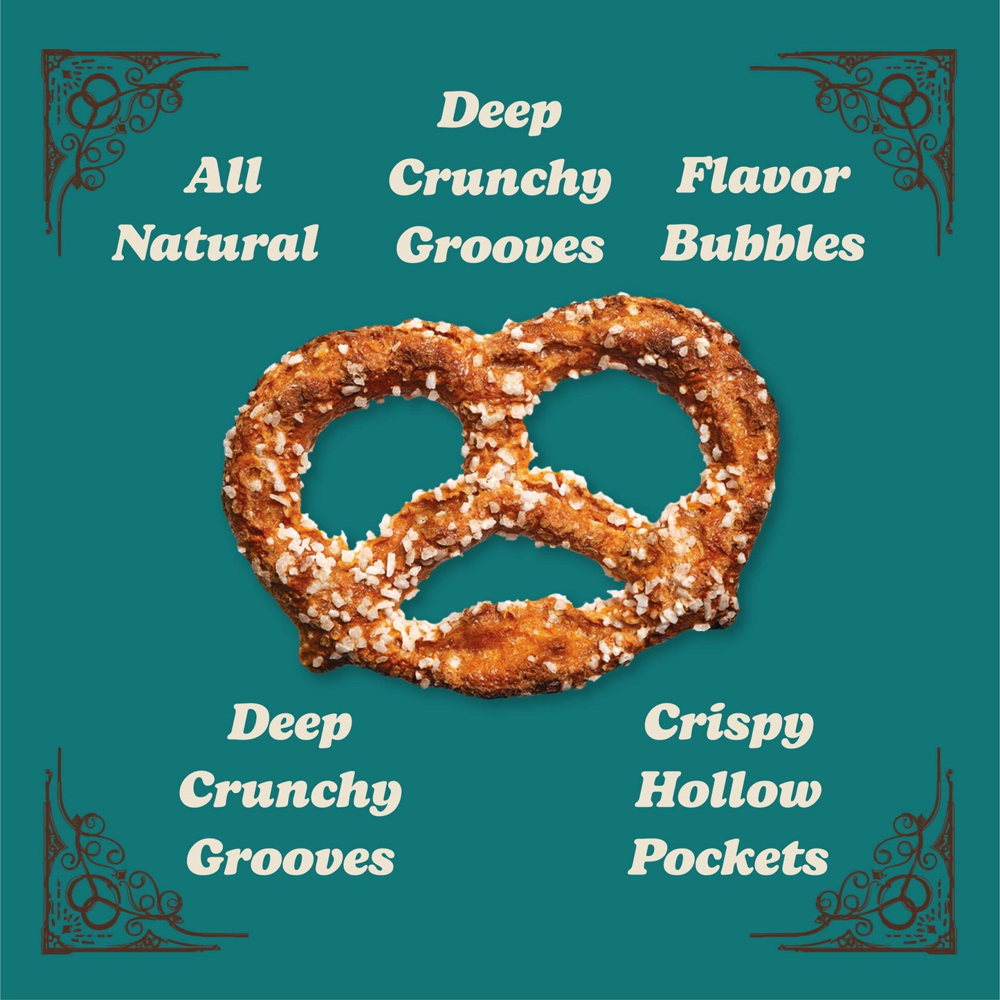 Unique Snacks Original Split-Open Pretzels, 11 Oz. Bag, Pack of 9, OU Kosher, Non-GMO