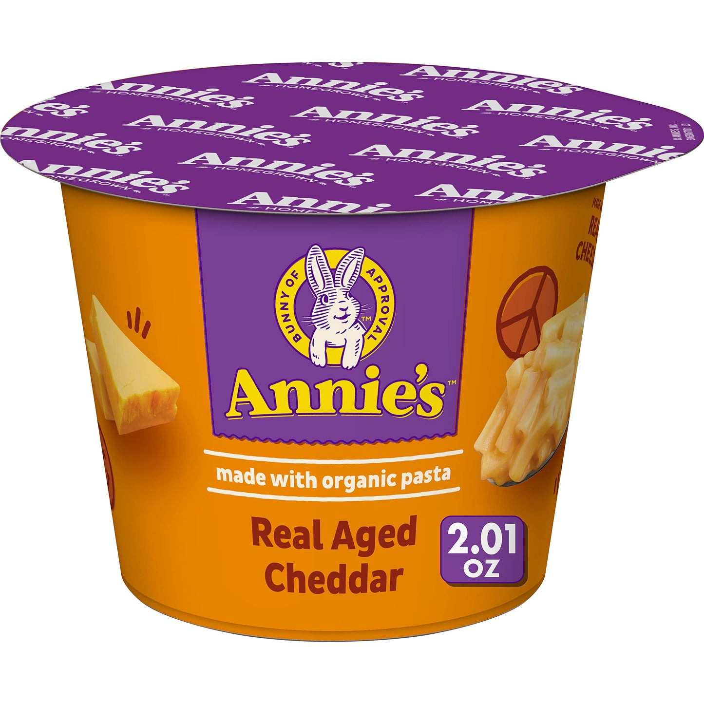 Annies Real Aged Cheddar Microwave Mac & Cheese, Organic Pasta, 8 Cups, 2.01 OZ Each