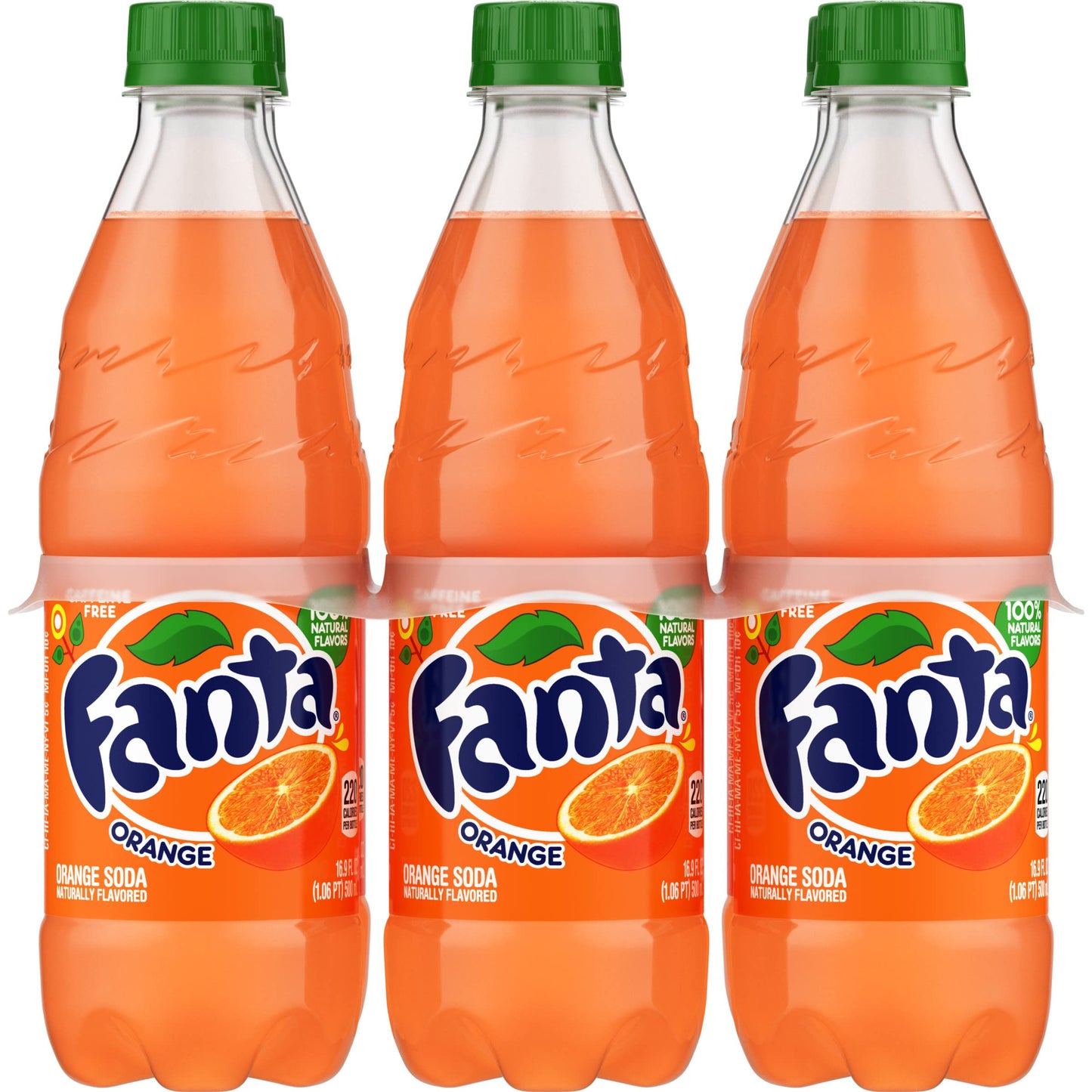 Fanta Orange Soda Soft Drink, 16.9 Fl Oz (Pack of 6), Model 049000031683, Orange