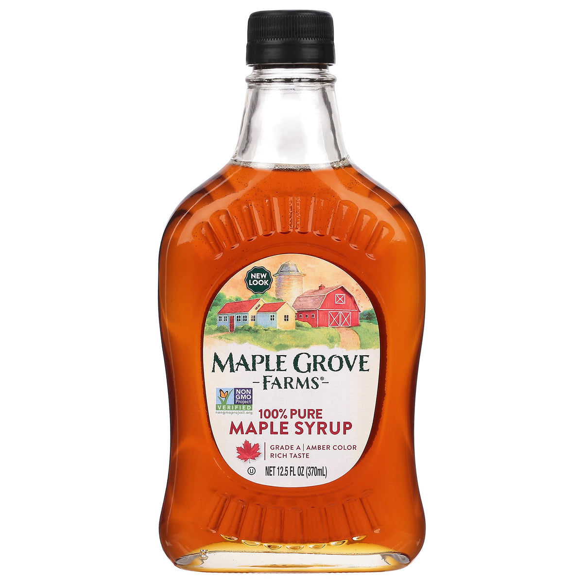 Maple Grove Farms Pure Maple Syrup, 12.5 Fl Oz, Pack of 1, Model 57122310
