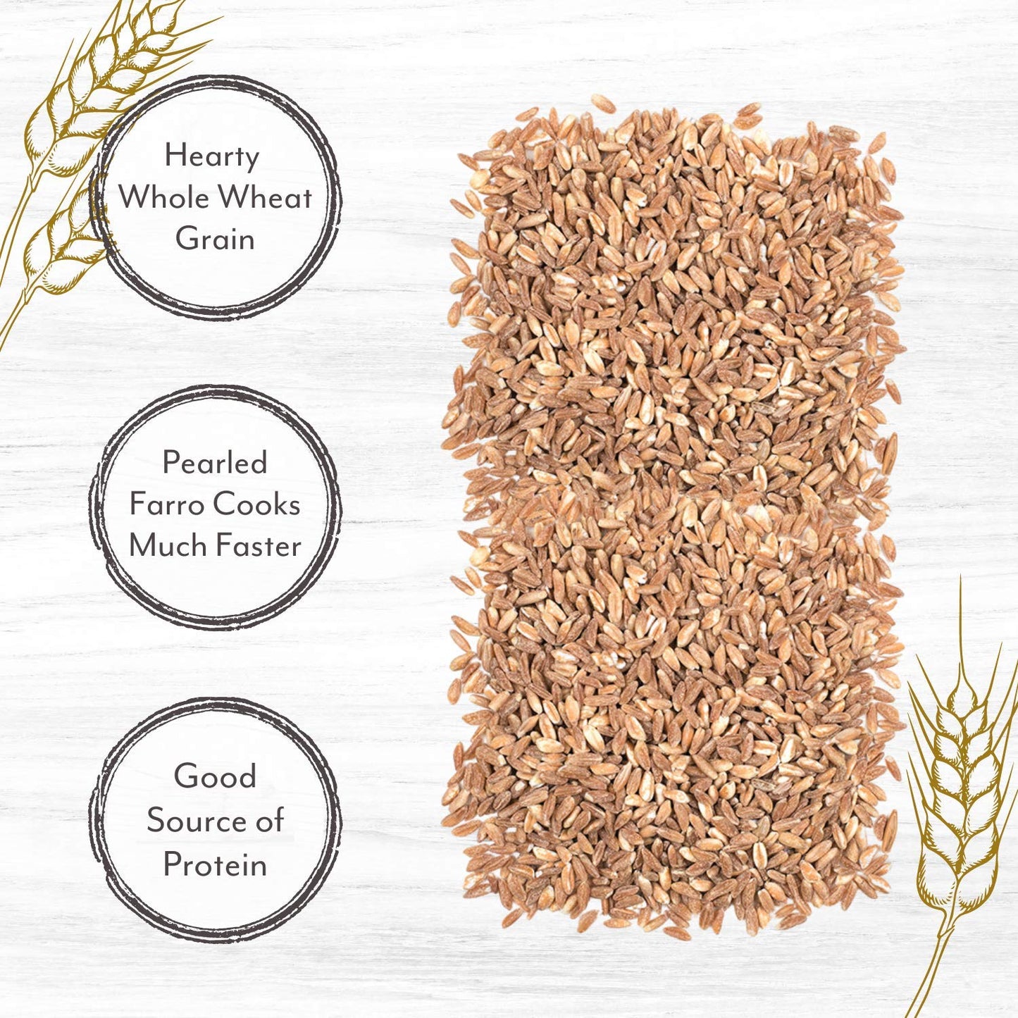 Roland Foods Pearled Italian Farro, Specialty Imported Food, 47.9 Ounce Bag, Pack Of 1