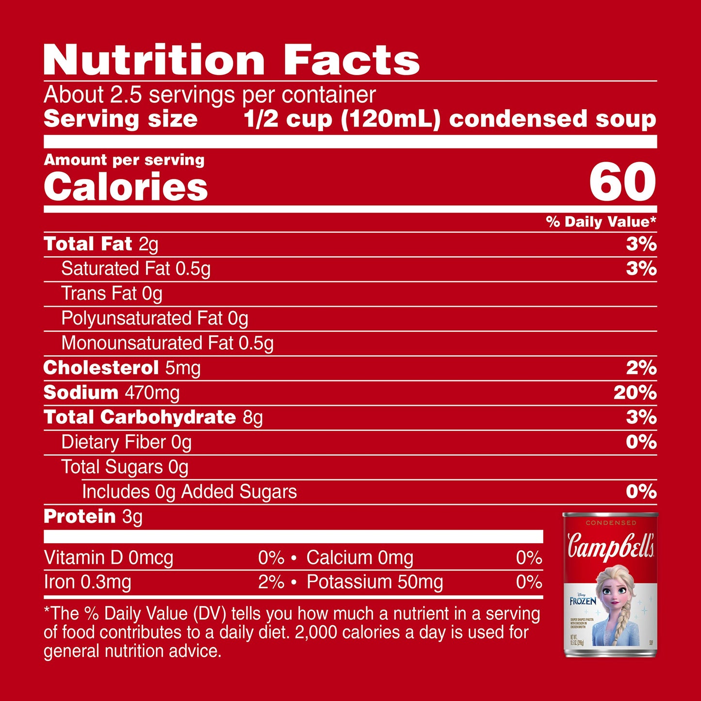 Campbells Condensed Kids Soup, Disney Frozen Souper Shapes Pasta With Chicken in Chicken Broth, 10.5 oz Can (12 Pack)
