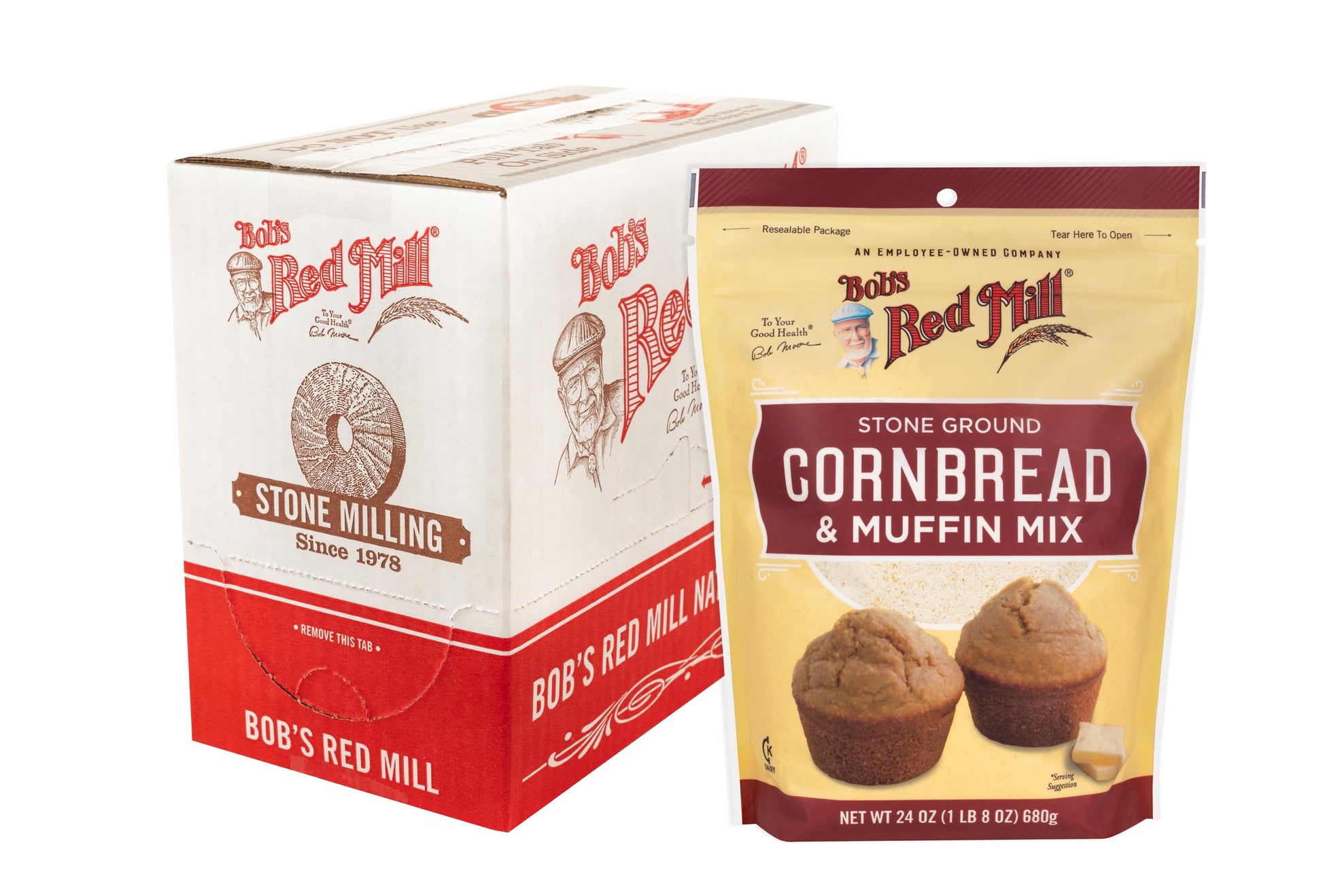 Bobs Red Mill Cornbread & Muffin Mix, 24 oz (Pack of 4)