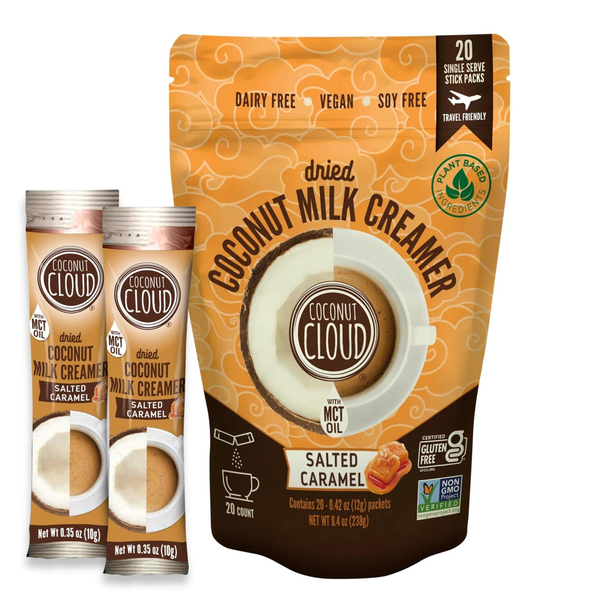 Coconut Cloud Dairy-Free Coffee Creamer, Vegan, Gluten Free, Non-GMO, 20 Sticks, 0.35 Ounce Pack