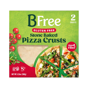 Stone Baked Pizza Crust By Bfree Foods- Gluten Free Pizza Dough – Keto Pizza Crust – Includes 2 Pizza Bases, 12.6 Oz [1 Pack]