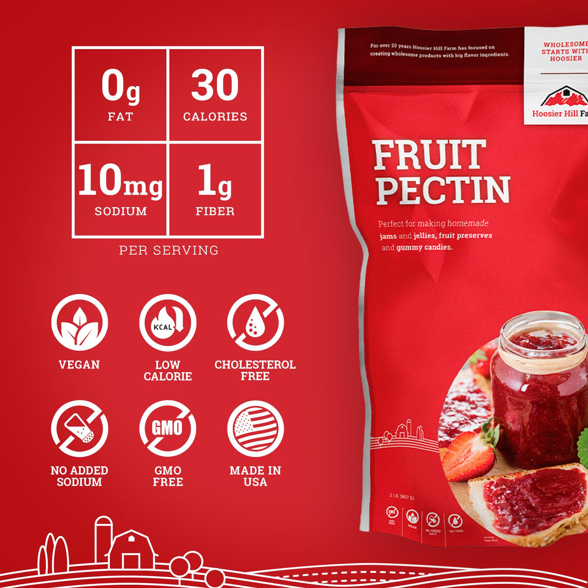 Hoosier Hill Farm Fruit Pectin, 2Lb (Pack Of 1)