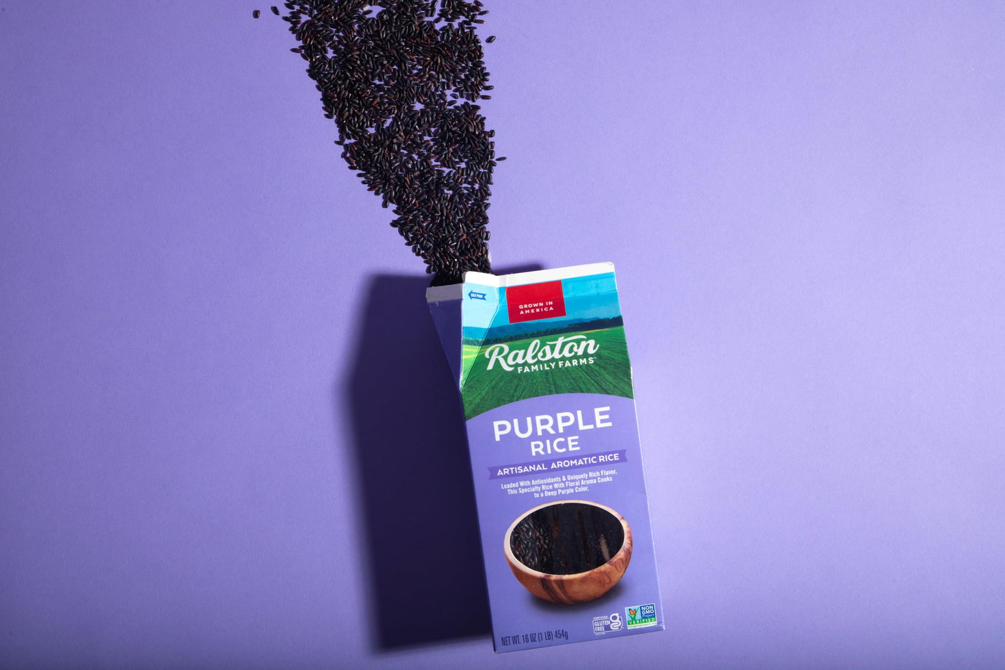 Ralston Family Farms Purple Rice, 16 oz Carton: 6 Pack, American Grown, Non-GMO, Naturally Gluten Free