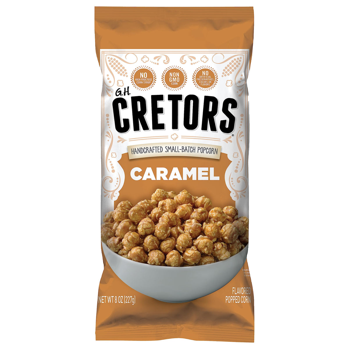 G.H. Cretors Popcorn, Caramel Corn, 8 Ounce (Pack Of 12)