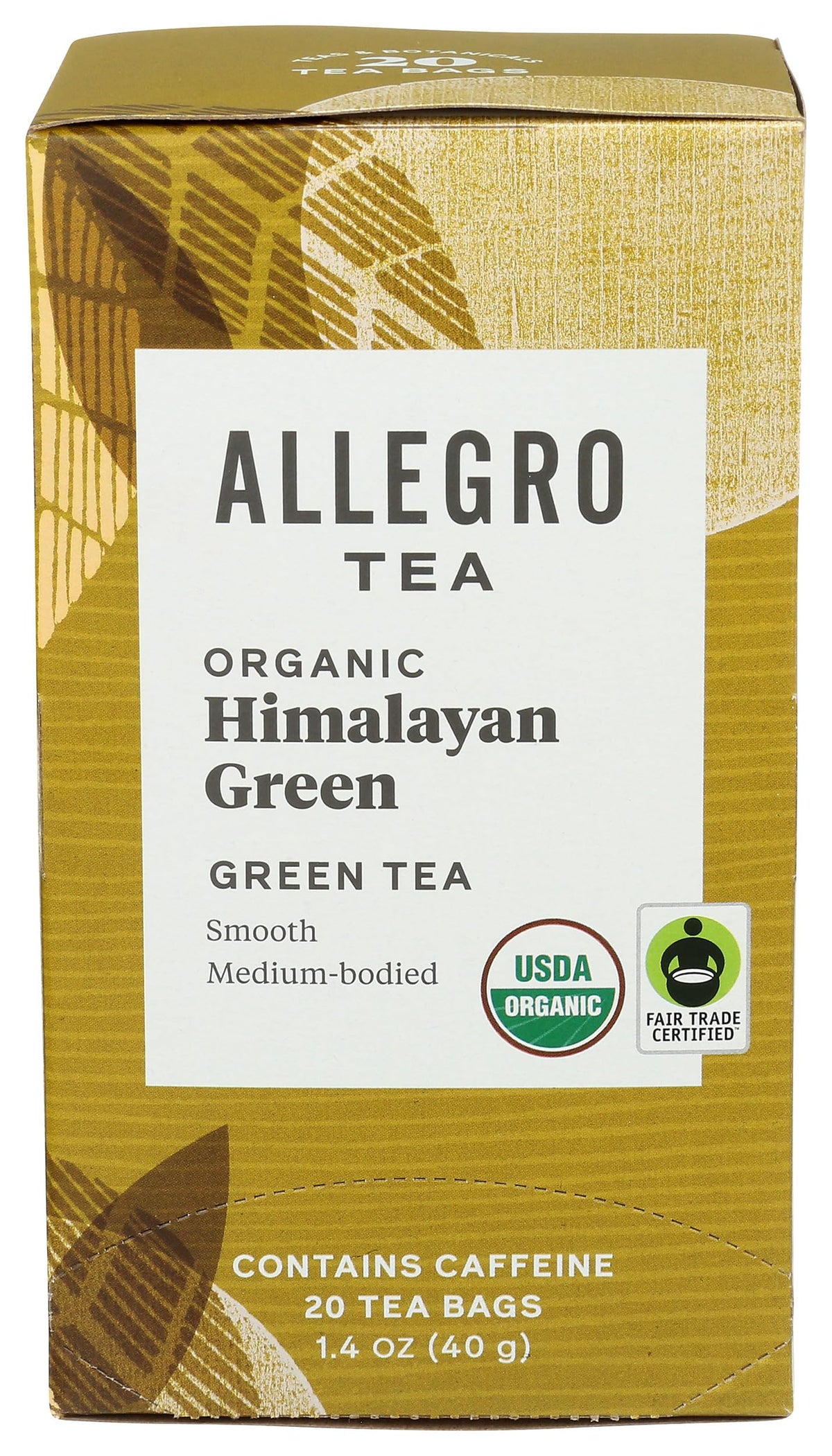 Allegro Tea, Organic Himalayan Green Tea Bags, 20 Ct
