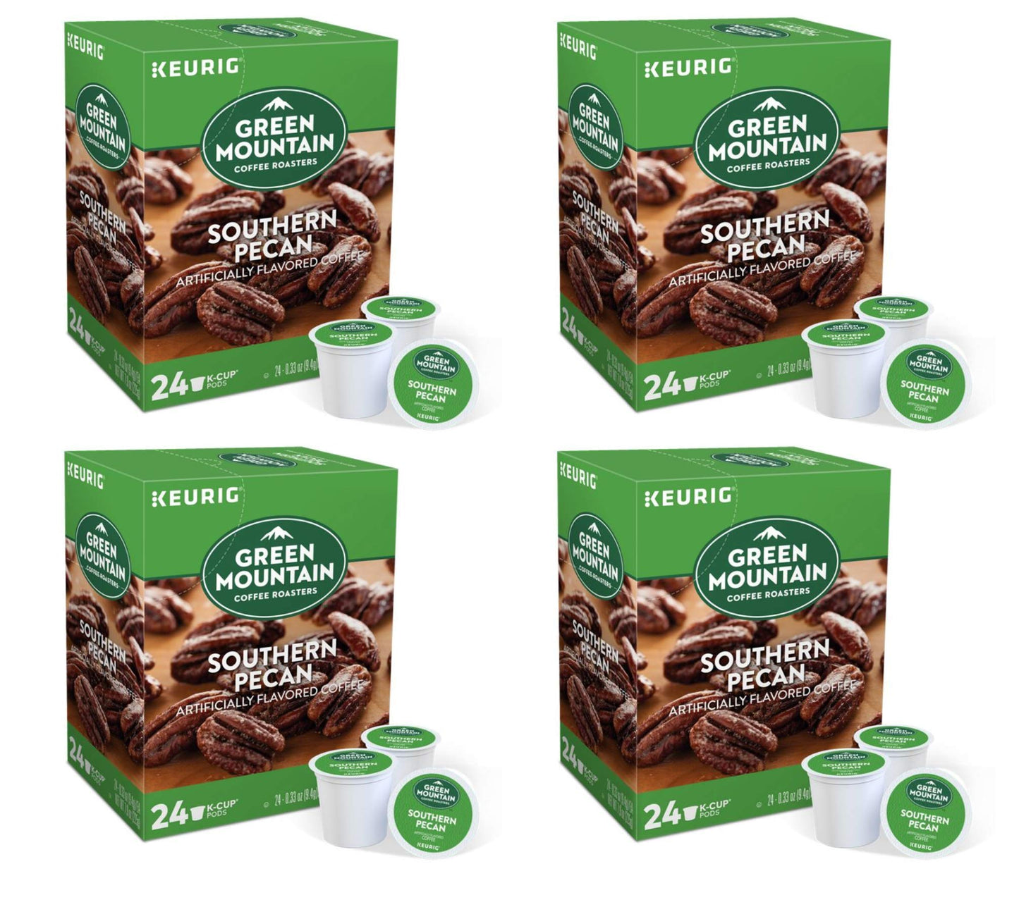 Green Mountain Coffee Roasters Flavored Coffee Southern Pecan K-Cups, 96 Count, Compatible with Keurig malt-inspired
