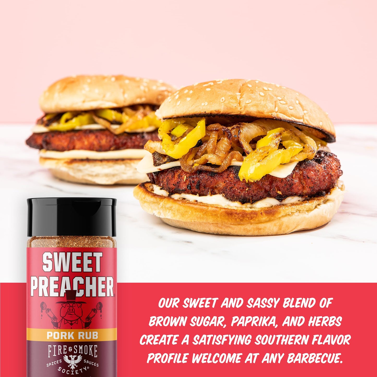 Fire & Smoke Society BBQ Rubs Variety Pack | 4-Pack, 6 Ounce Each | Ideal for smoky aroma and Grilling
